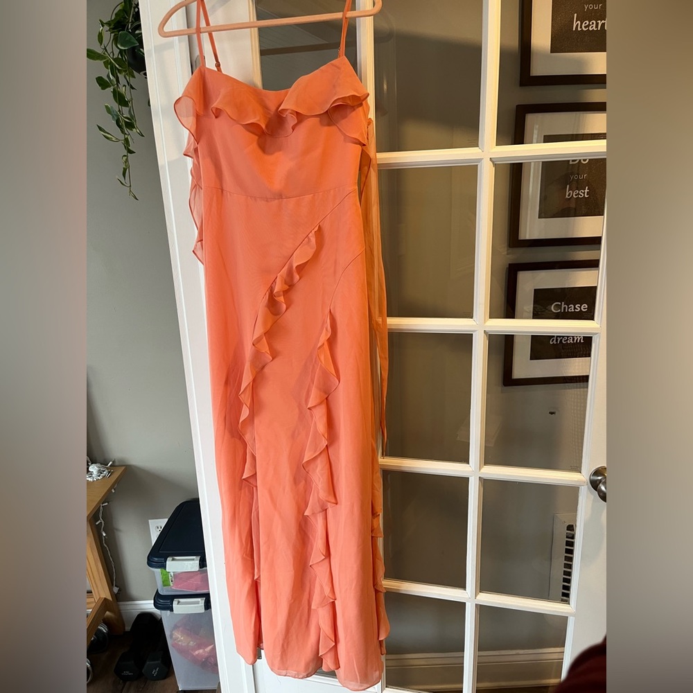 Azazie Barbie Bridesmaid Dress. Sunset color
